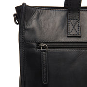Adana Full-Grain Leather Tote Bag 女士 - Structured Side Profile Showing Gusset Depth &amp; Expansion Capacity