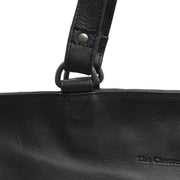 Berlin Full-Grain Leather Tote Bag 女士 - Structured Side Profile Showing Gusset Depth &amp; Expansion Capacity