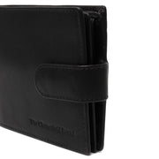 Curtis Full-Grain Leather Wallet 男士 - Structured Side Profile Showing Gusset Depth &amp; Expansion Capacity
