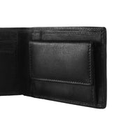 Enzo Full-Grain Leather Wallet 男士 - Structured Side Profile Showing Gusset Depth &amp; Expansion Capacity