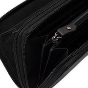 
Solid Antique Brass Hardware & Heavy-Duty Dual Zipper Detail on Hadley 头层真皮皮夹钱包