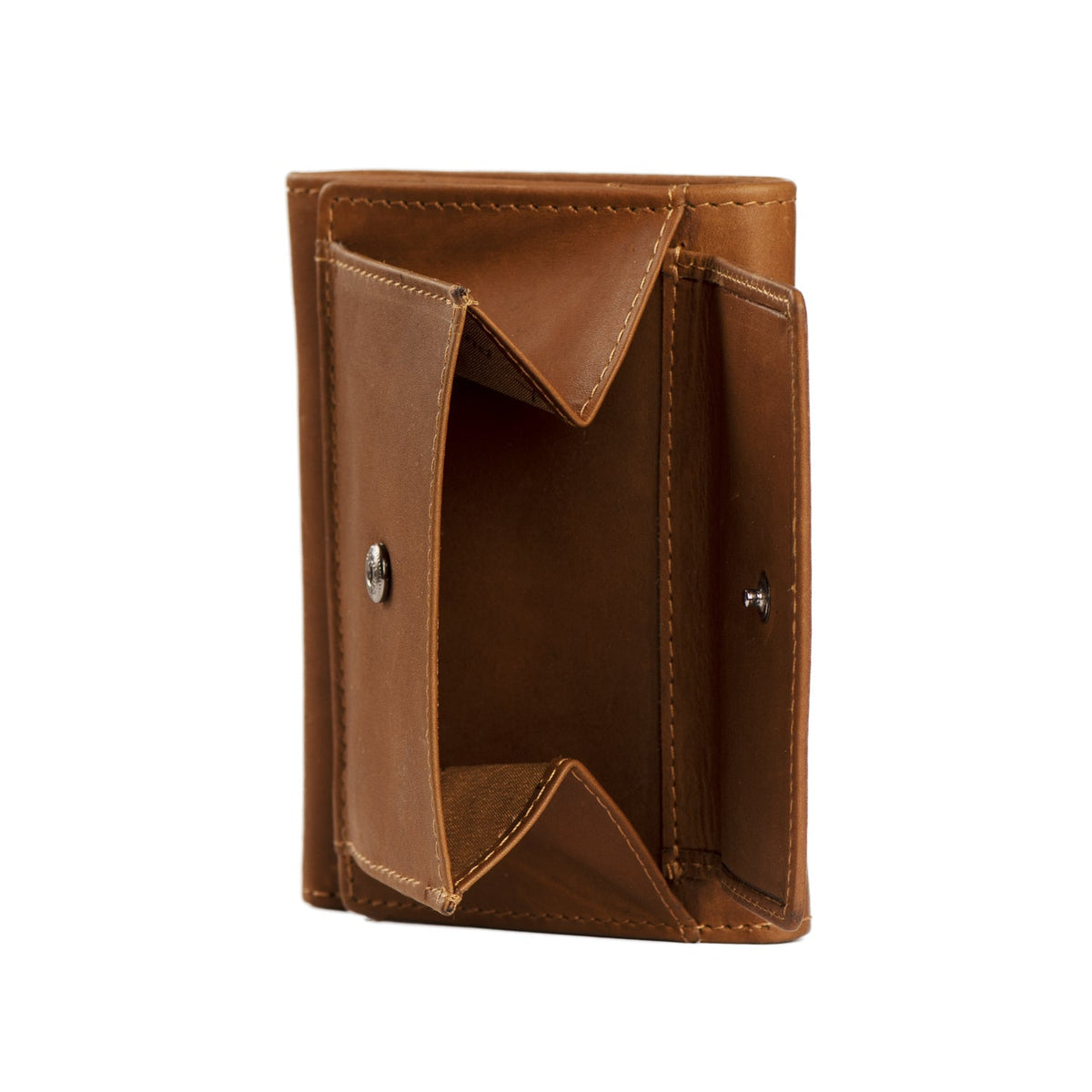 Solid Antique Brass Hardware &amp; Heavy-Duty Dual Zipper Detail on Harthoft Full-Grain 真皮钱包 女士