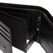 Hendrick Full-Grain Leather Wallet 男士 - Structured Side Profile Showing Gusset Depth &amp; Expansion Capacity
