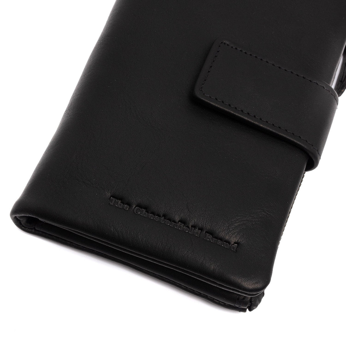 
Classic 100% Full-Grain leather Wallet - 展现加固真皮背带与承重走线的背部视角