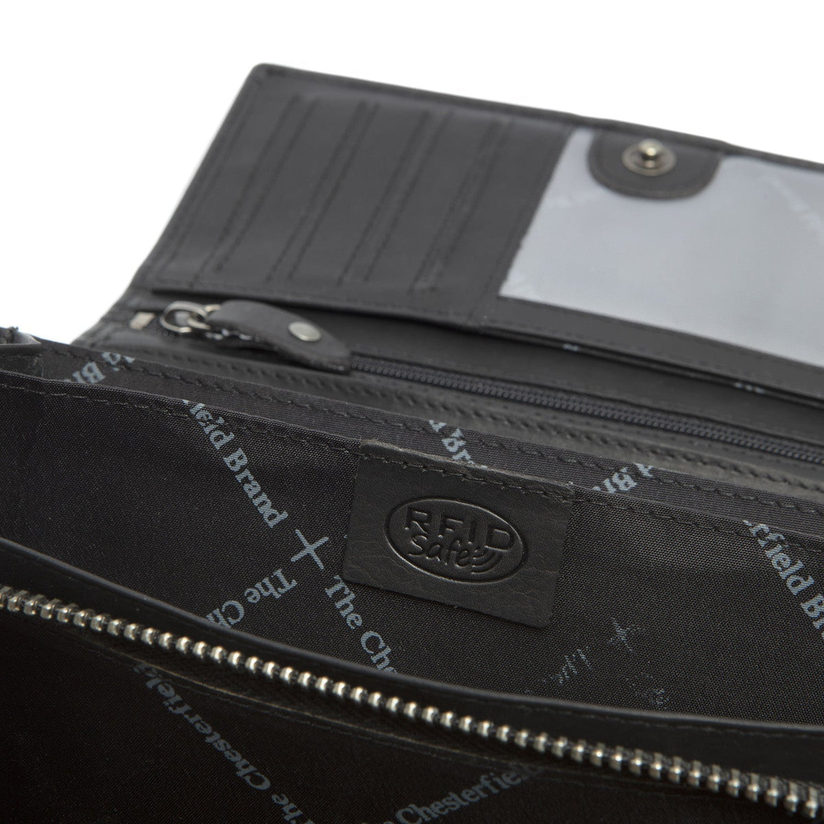 Mirthe Full-Grain Leather Wallet 女士 - Structured Side Profile Showing Gusset Depth &amp; Expansion Capacity