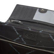 Mirthe Full-Grain Leather Wallet 女士 - Structured Side Profile Showing Gusset Depth &amp; Expansion Capacity