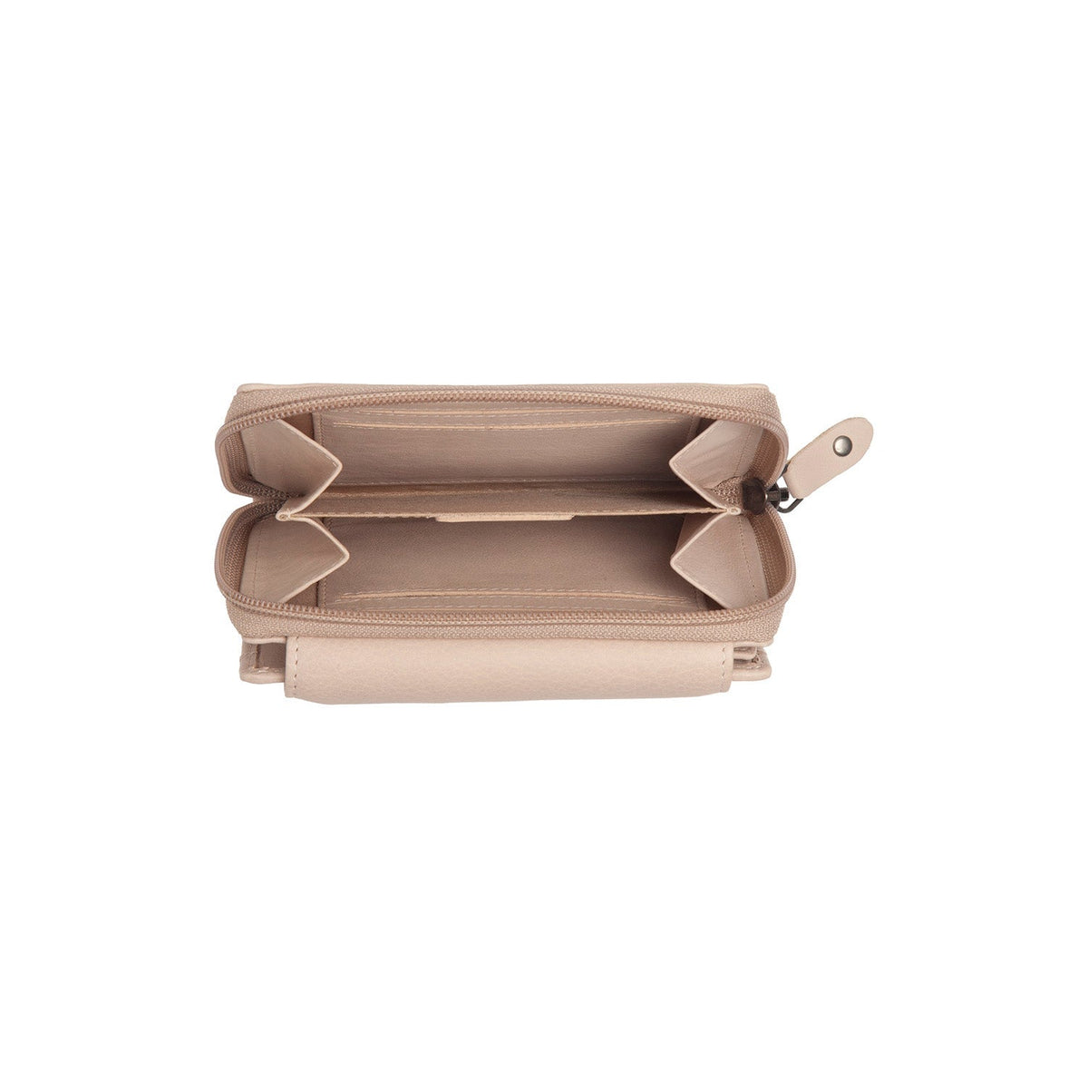 Orveta 头层牛皮 Wallet - Structured Side Profile Showing Gusset Depth &amp; Expansion Capacity