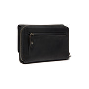 Rhodos Full-Grain Leather Wallet 女士 - Structured Side Profile Showing Gusset Depth &amp; Expansion Capacity