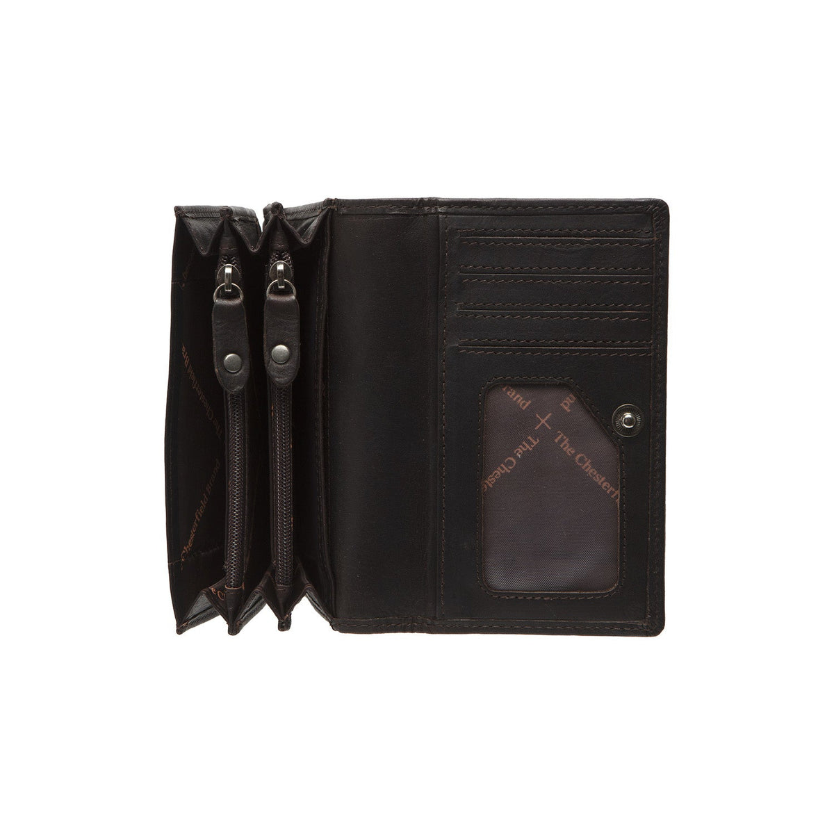 
Classic 100% Full-Grain leather Wallet - 展现加固真皮背带与承重走线的背部视角
