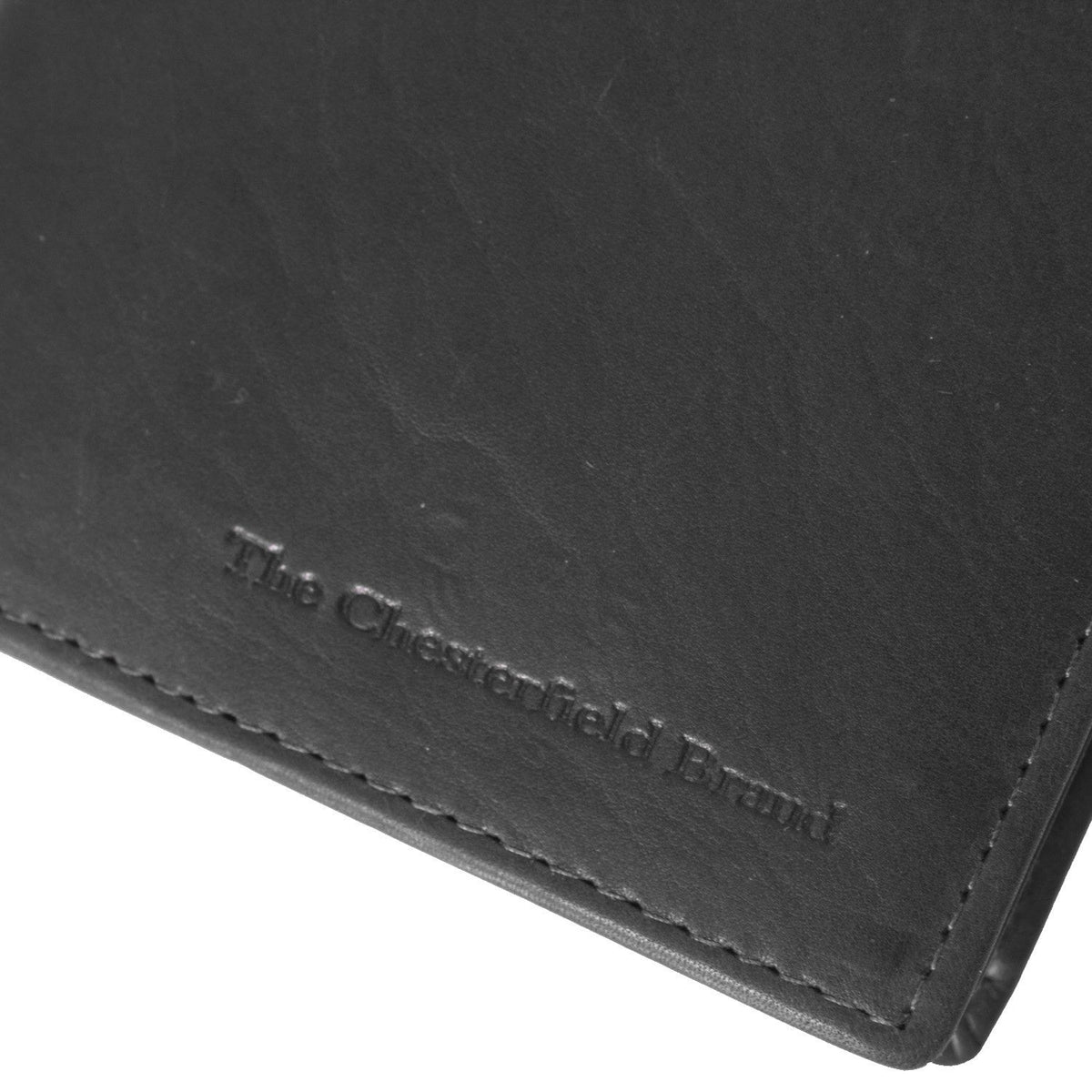 Solid Antique Brass Hardware &amp; Heavy-Duty Dual Zipper Detail on Siem Full-Grain Leather Wallet 女士
