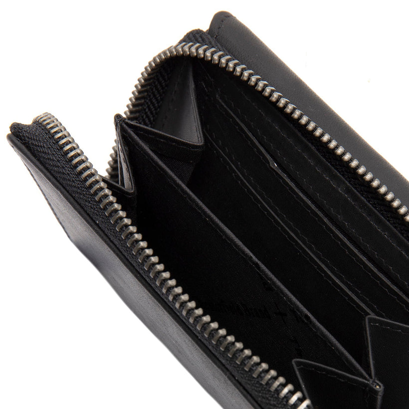 Classic 100% Full-Grain leather Wallet - Rear Perspective Showing Reinforced Leather Straps & Stitching