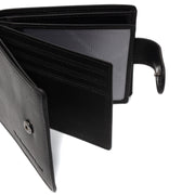 Yamba Full-Grain Leather Wallet 男士 - Structured Side Profile Showing Gusset Depth &amp; Expansion Capacity