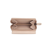 Solid Antique Brass Hardware &amp; Heavy-Duty Dual Zipper Detail on Zelan Full-Grain Leather Wallet 女士
