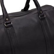Solid Antique Brass Hardware &amp; Heavy-Duty Dual Zipper Detail on Melbourne Full-Grain Leather Weekender Bag 女士