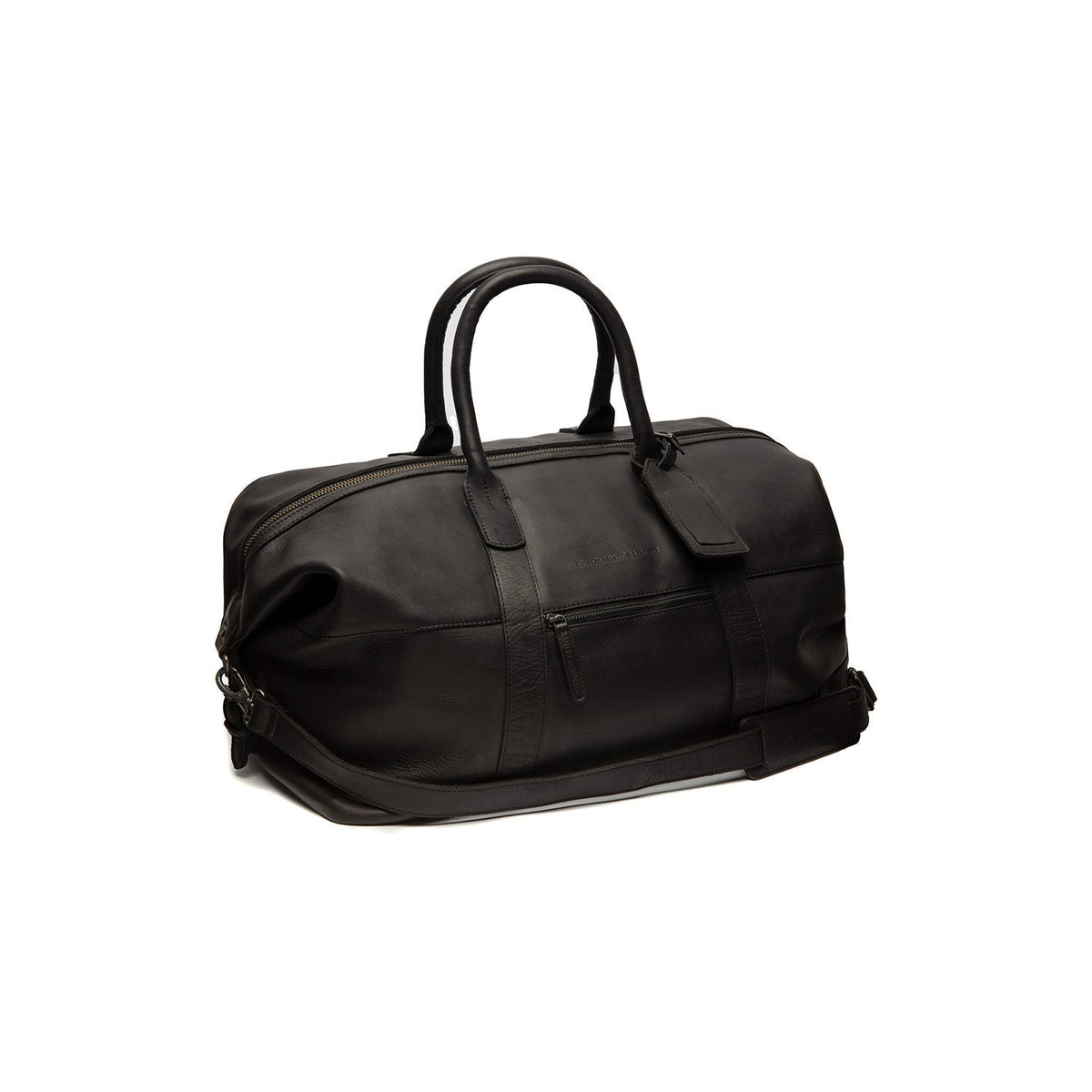 Portsmouth 头层牛皮 Weekender Bag in Classic 100% Full-Grain Leather - Full Exterior Front Profile View | 官方线上选购