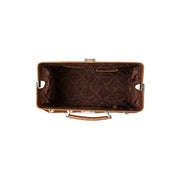Solid Antique Brass Hardware &amp; Heavy-Duty Dual Zipper Detail on Texel Full-Grain Leather Weekender Bag 女士