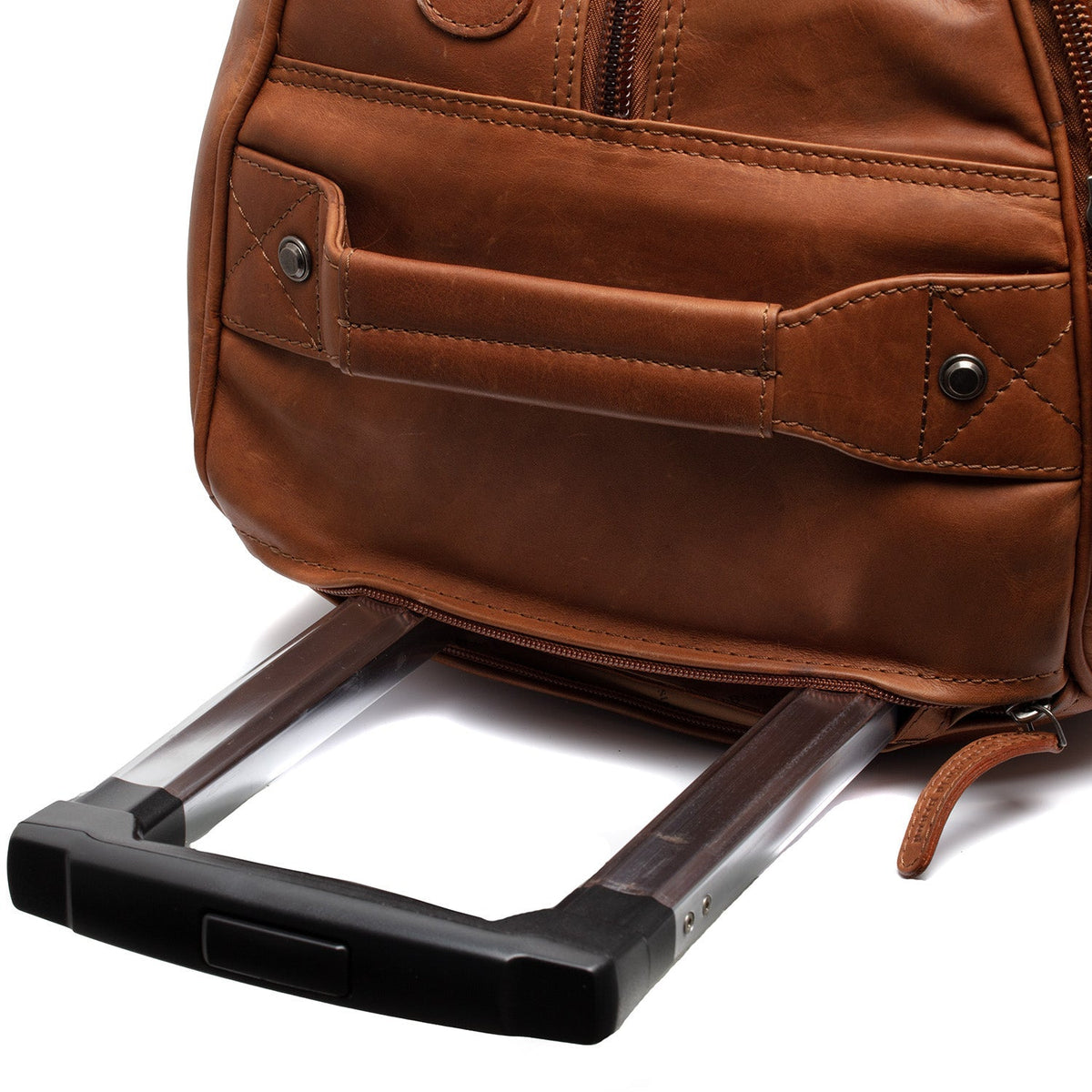 Cognac Leather Weekender Trolley Jayven 女士, detail view 1