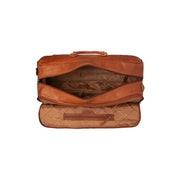Cognac Leather Weekender Trolley Jayven 女士, detail view 4