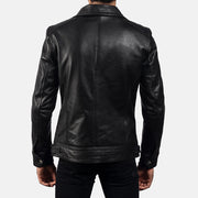 Authentic Cowhide Leather Grain Texture &amp; Heavy-Duty Seam Stitching Detail