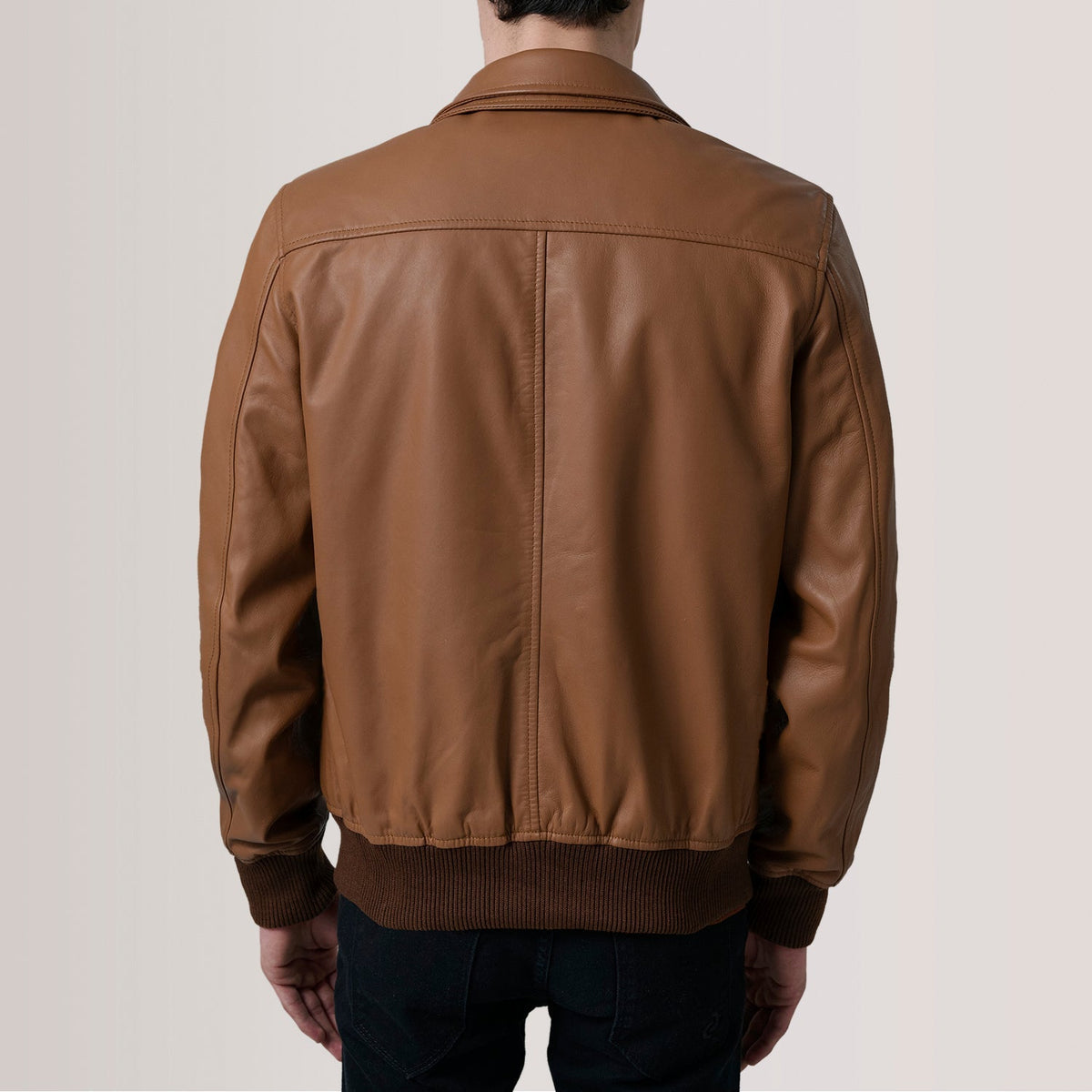 Lester 棕色 Suede 真皮飞行员夹克 男士 – alternate product view 5