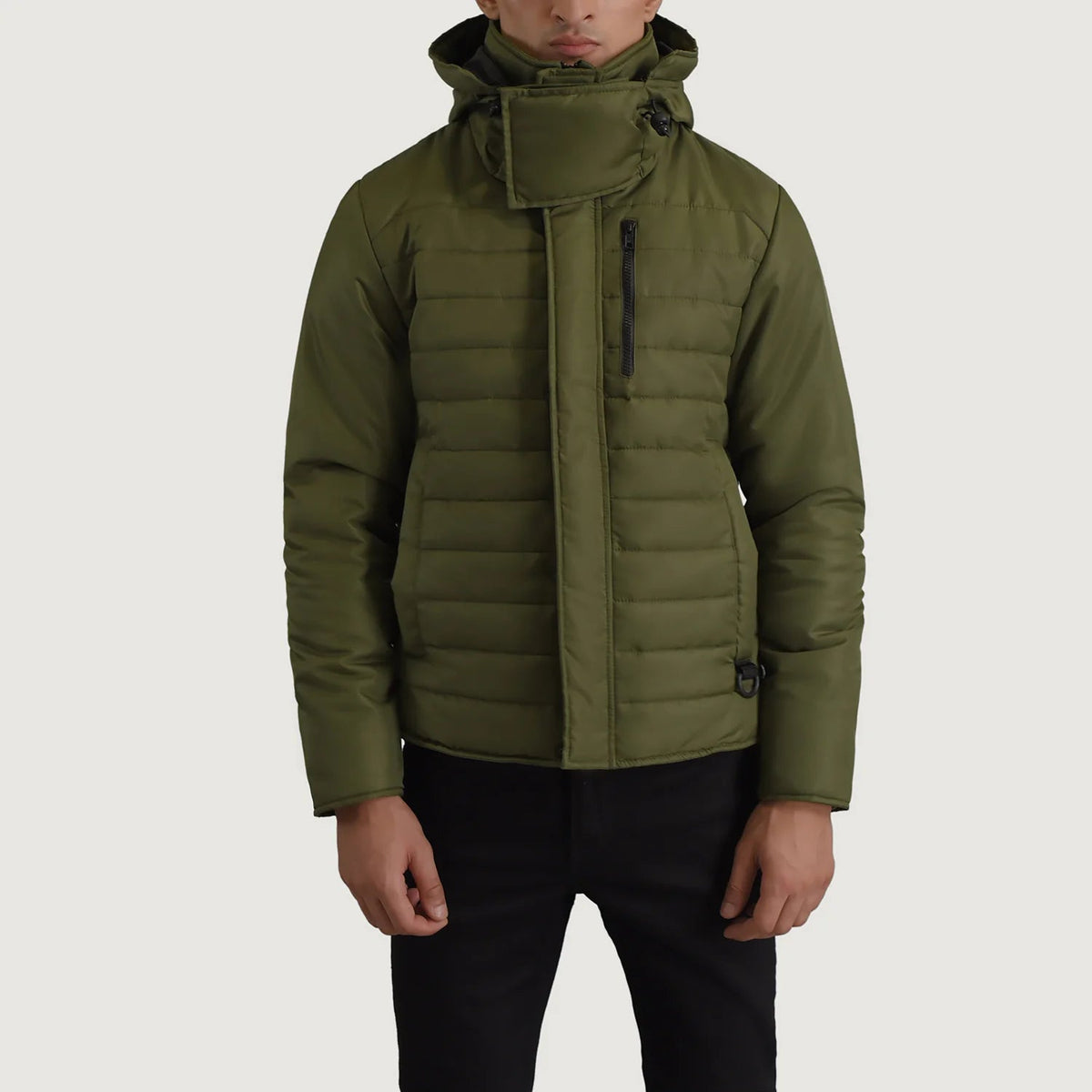 
内衬展示 Showing Quilted Viscose Lining & 内部双侧实用暗袋