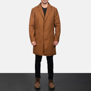 
Petrillo Khaki Wool Single Breasted 真皮大衣 男士 in Khaki Synthetic Wool - 正面版型与定制立体剪裁轮廓 | 官方商城选购