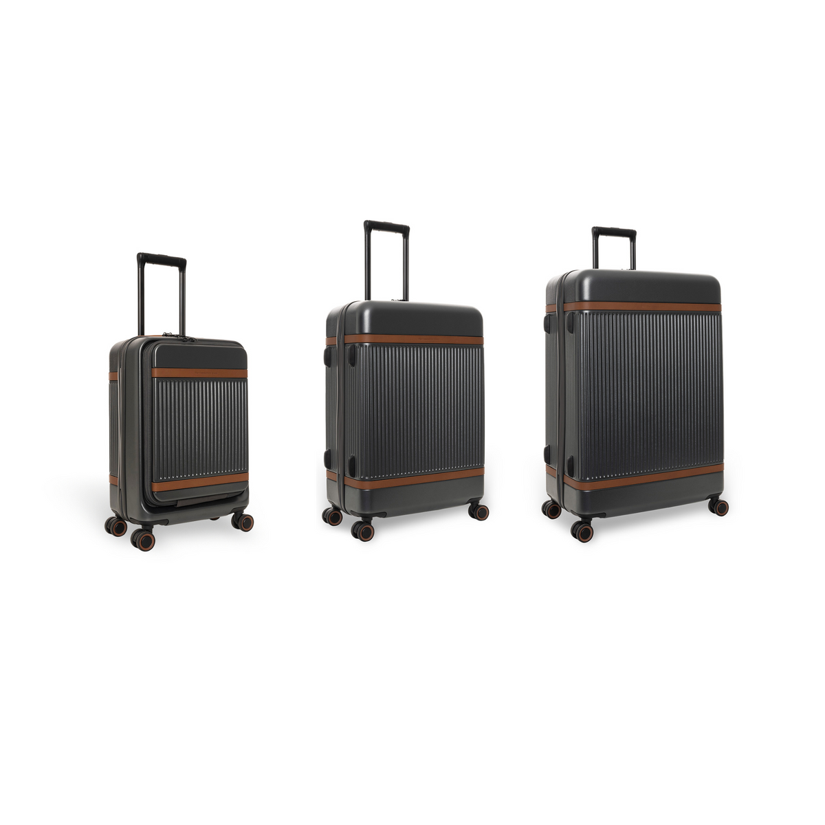 Urban Graphite Suitcase Set Front Pocket Zuna 女士, front view