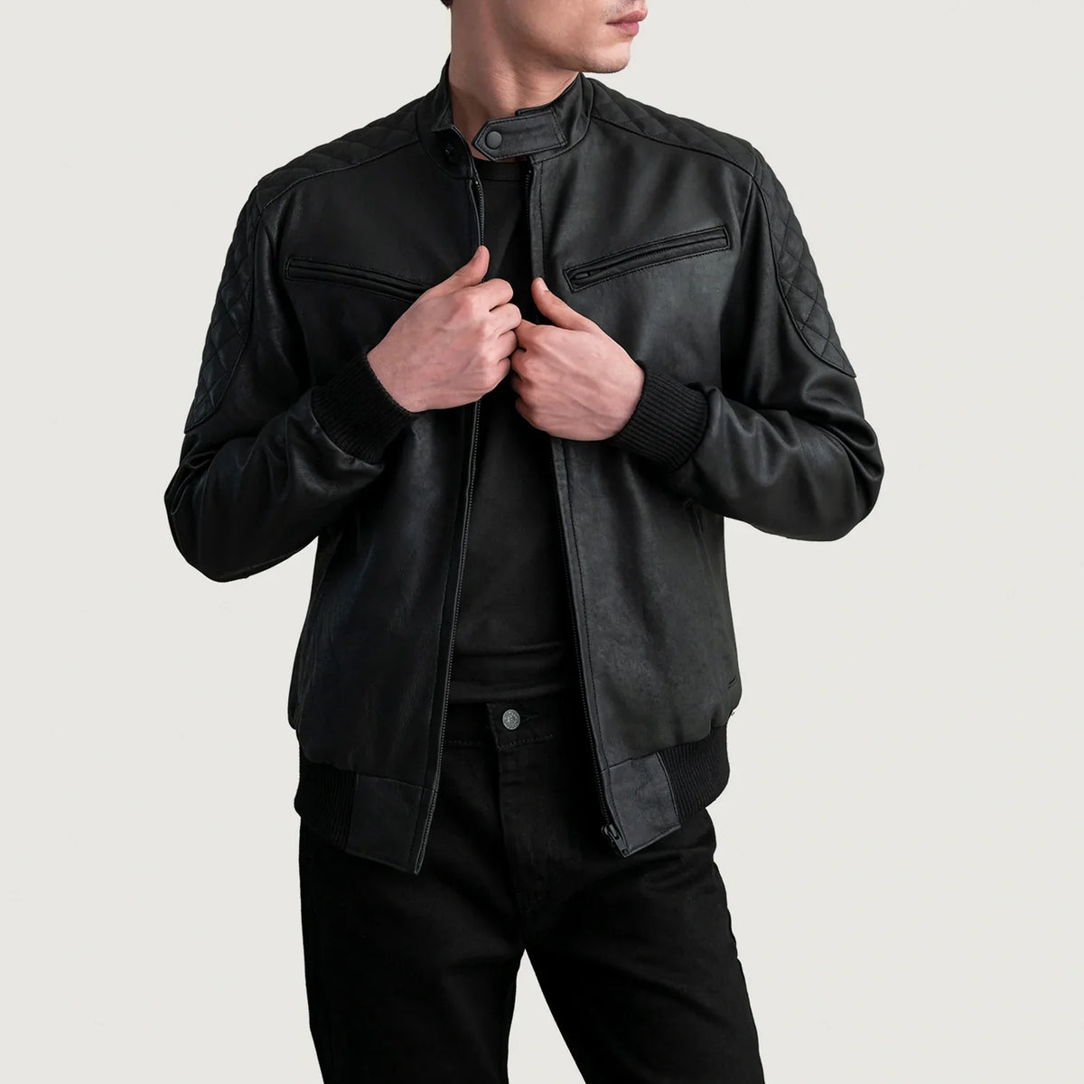 Sven 真皮飞行员夹克 男士 – alternate product view 1