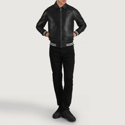 Walton Varsity 真皮夹克 男士 – alternate product view 3