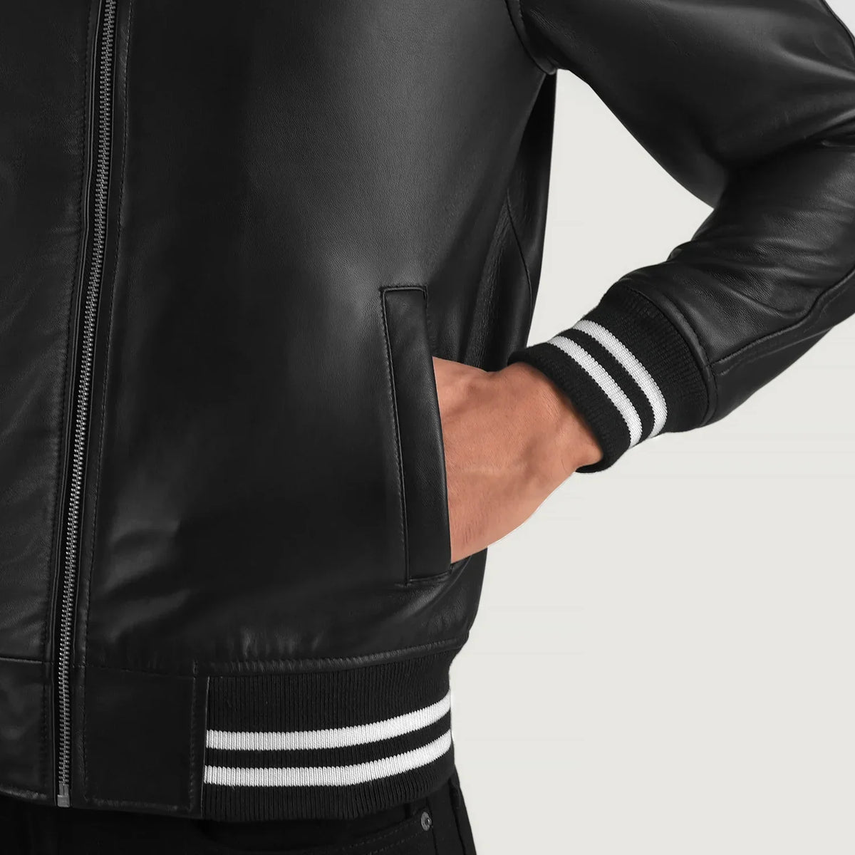 Walton Varsity 真皮夹克 男士 – alternate product view 6
