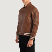 Walton Varsity 真皮夹克 男士 – alternate product view 3