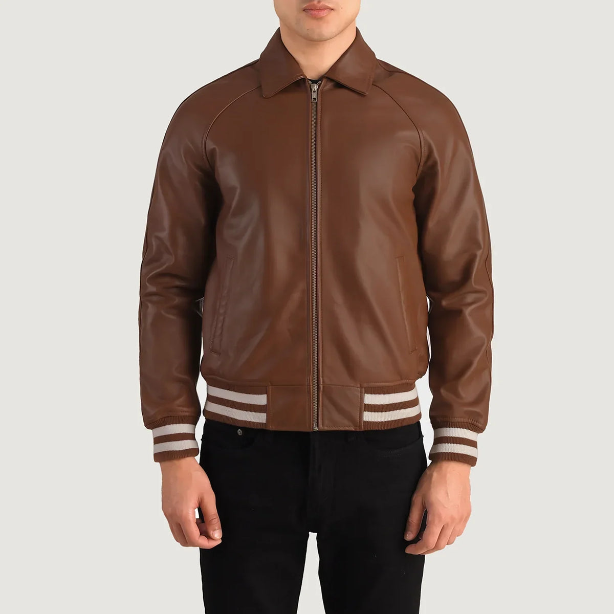 Walton Varsity 真皮夹克 男士 – alternate product view 4