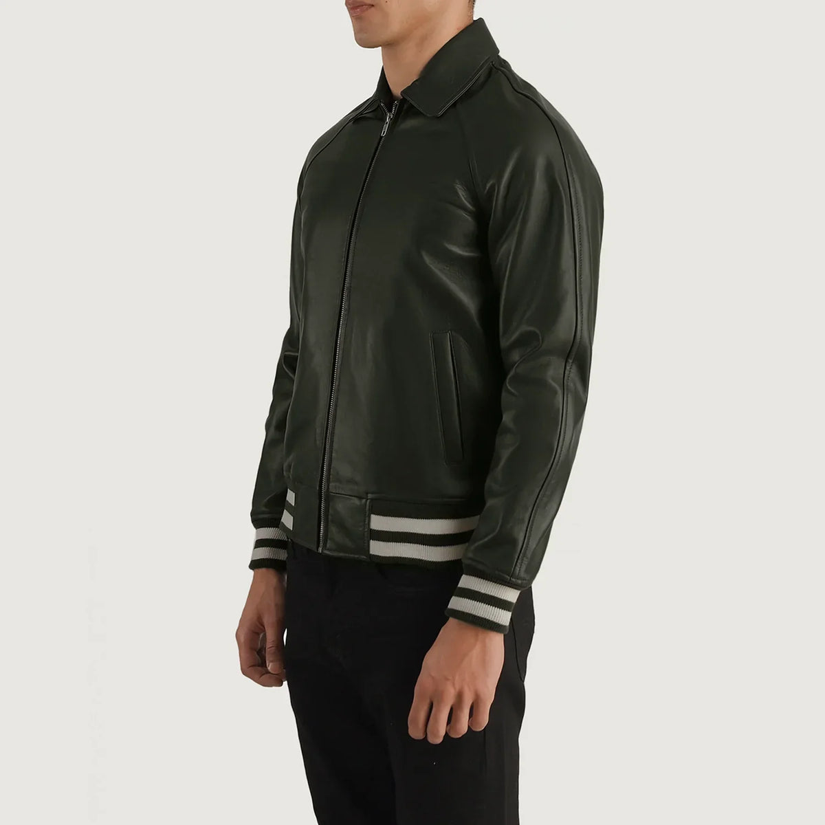 Walton Varsity 真皮夹克 男士 – alternate product view 2